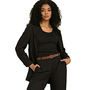 Able New Mara Ribbed Tank Size Medium Black